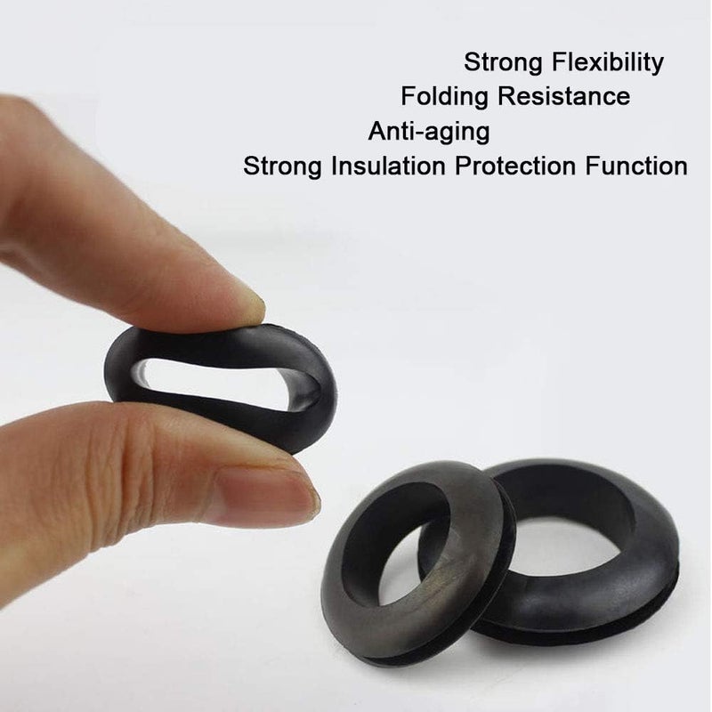 EASYEAH Store 1/2 Inch Rubber Grommet for Wiring, 5/16 in ID Firewall Grommet Automotive, Eyelet Ring Gasket Hole Grommets for Metal Electric Box, Wires Cables Hoses Cords Protection, 60 Pcs, 8x12 mm - Image 4